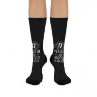 Mens 12th Wedding Anniversary Gifts For Him 12 Years Marriage Crew Socks | Artistshot