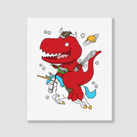 Dino Fantasy Portrait Canvas Print | Artistshot