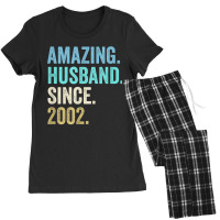 Mens Amazing Husband Since 2002 20th Wedding Anniversary 20 Years Women's Pajamas Set | Artistshot