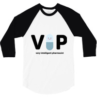 V I P  Very Intelligent Pharmacist Blue 3/4 Sleeve Shirt | Artistshot