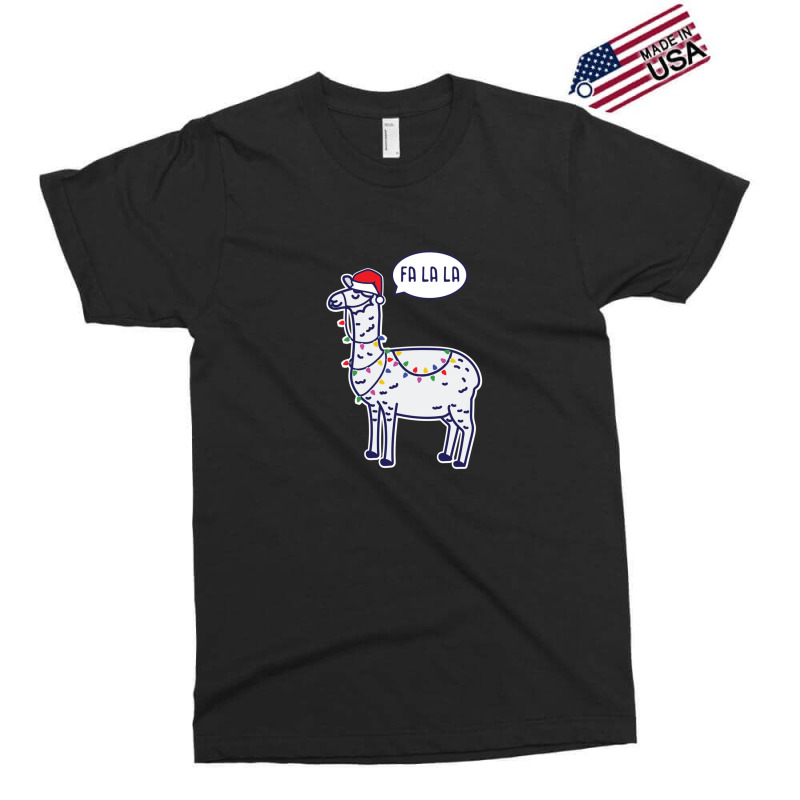 Funny Fa La Christmas Llama With Santa Hat 1 Exclusive T-shirt | Artistshot