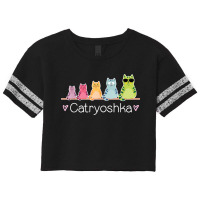 Catryoshka Cute Cats Matryoshka Russian Nesting Doll Scorecard Crop Tee | Artistshot