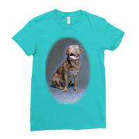 Studio Portrait Of Bordeaux D Background Ladies Fitted T-shirt | Artistshot