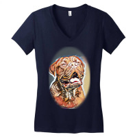 Studio Portrait Of Bordeaux D Background Women's V-neck T-shirt | Artistshot