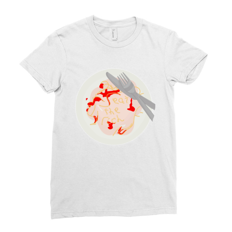 Eat The Rich Spaghetti Meatballs Ladies Fitted T-Shirt by MARIASANTIAGO | Artistshot