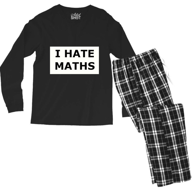 I Hate Maths Men's Long Sleeve Pajama Set | Artistshot