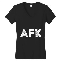 Afk Away From Keyboard Funny Gaming Gift Retro Type Premium T Shirt Women's V-neck T-shirt | Artistshot