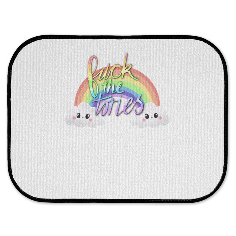 Fuck The Tories - Rainbow Rear Car Mat | Artistshot