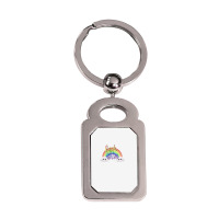 Fuck The Tories - Rainbow Silver Rectangle Keychain | Artistshot