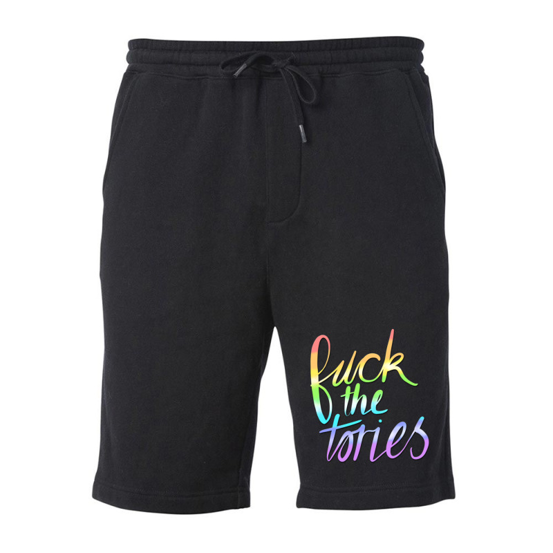 Fuck The Tories - Text Fleece Short | Artistshot