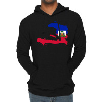 Flag Map Of Haiti Lightweight Hoodie | Artistshot