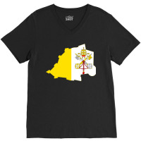 Flag Map Of Holy See V-neck Tee | Artistshot