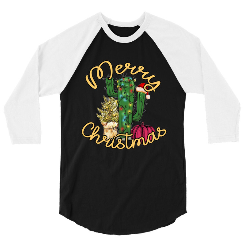 Cactus Christmas Vacation 3/4 Sleeve Shirt by Evelyn D Adkins | Artistshot