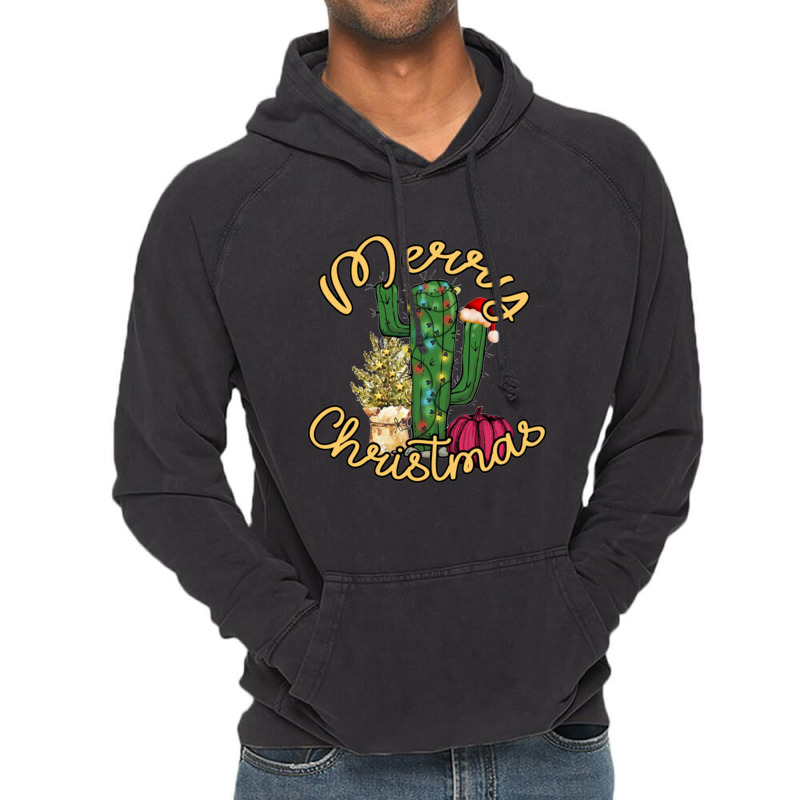 Cactus Christmas Vacation Vintage Hoodie by Evelyn D Adkins | Artistshot