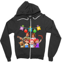 Christmas Cocommelon Family  Kids Music Zipper Hoodie | Artistshot