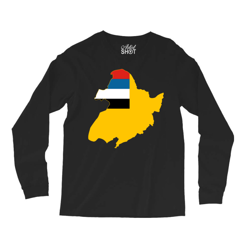 Flag Map Of Manchukuo Long Sleeve Shirts | Artistshot