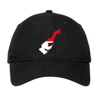 Flag Map Of Monaco Adjustable Cap | Artistshot