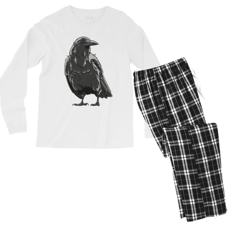 Crow Illustration Men's Long Sleeve Pajama Set by NOAHOGLESBY | Artistshot