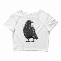 Crow Illustration Crop Top | Artistshot