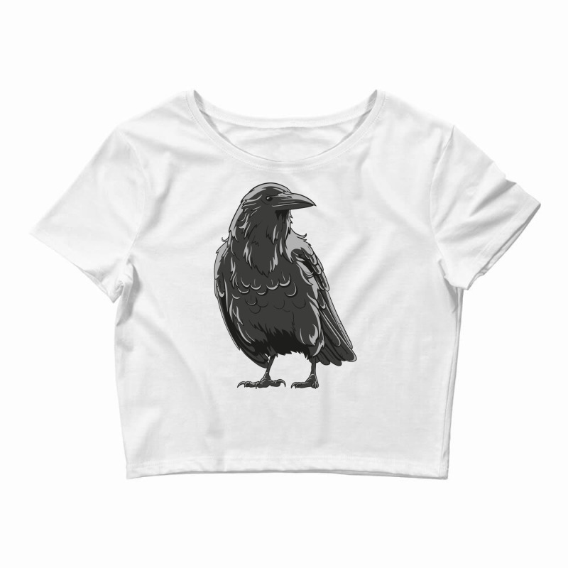 Crow Illustration Crop Top by NOAHOGLESBY | Artistshot