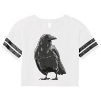 Crow Illustration Scorecard Crop Tee | Artistshot