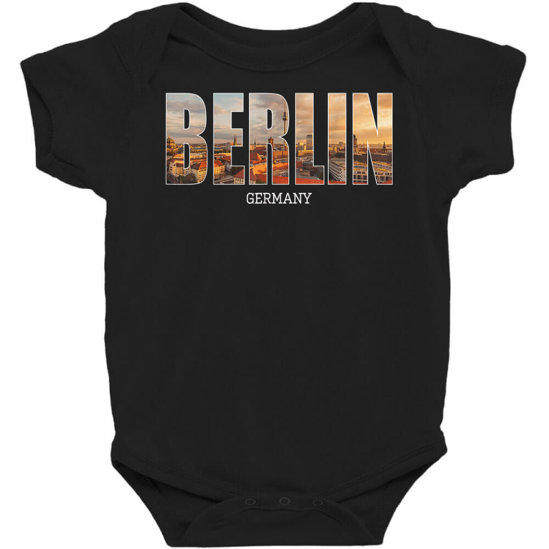 Berlin State Germany Vacation Berlin City Vintage Effect T Shirt Baby Bodysuit | Artistshot