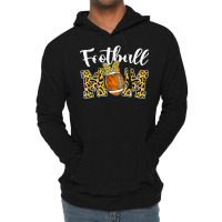 Leopard Football Mom Mother's Day Mom Football Lovers Lightweight Hoodie | Artistshot