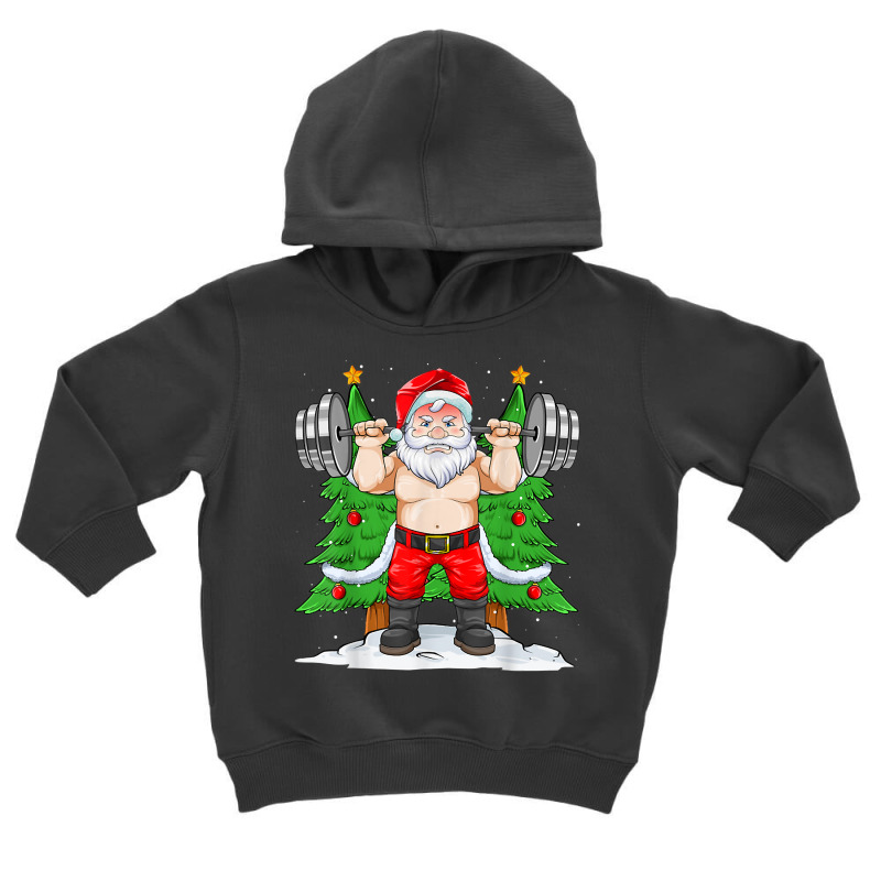 Santa Weightlifting Christmas Fitness Gym Squatting Xmas Men T Shirt Toddler Hoodie by montistd | Artistshot