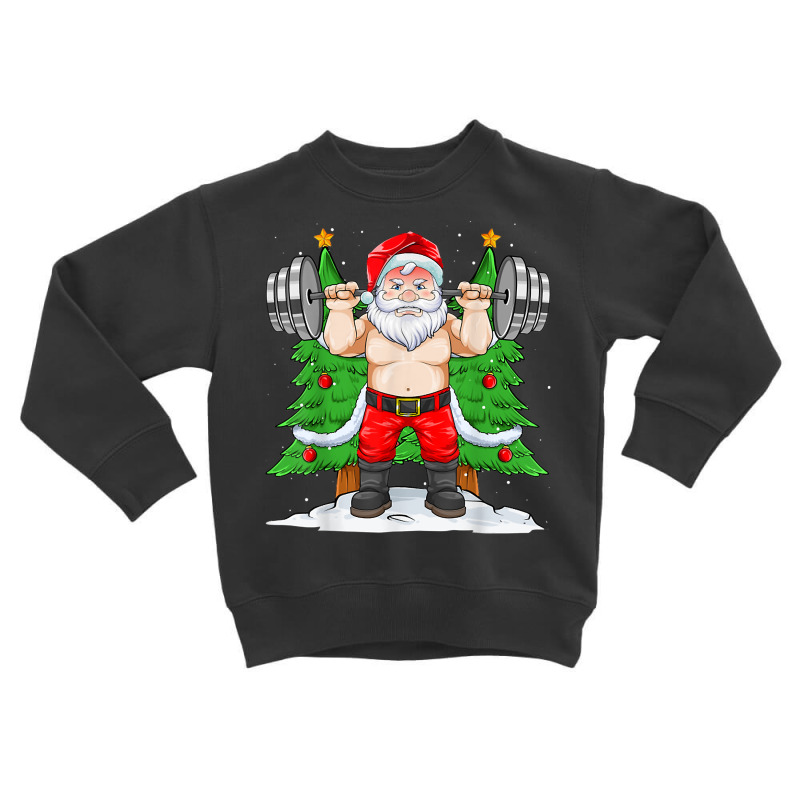 Santa Weightlifting Christmas Fitness Gym Squatting Xmas Men T Shirt Toddler Sweatshirt by montistd | Artistshot