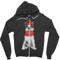 Bulldog Pitbull Bulldog Christmas Pajama Design Christmas Dog Santa Zipper Hoodie | Artistshot