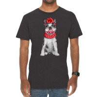 Bulldog Pitbull Bulldog Christmas Pajama Design Christmas Dog Santa Vintage T-shirt | Artistshot