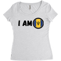 Half Barbadian & American Dna Heritage Usa And Barbados Flag T Shirt Women's Triblend Scoop T-shirt | Artistshot