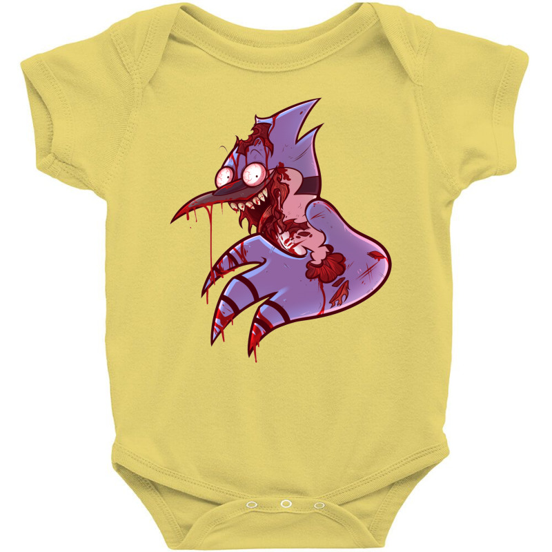 Custom Mordecai From Regular Show Walking Dead Baby Bodysuit By