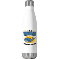 I'm A Whale In A Human Costume Sea Life Marine Biologist T Shirt Stainless Steel Water Bottle | Artistshot