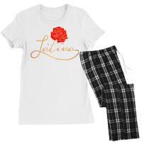 Womens Womens Latina Latinx Best Gift Rose Cute Hispanic Shirt Women's Pajamas Set | Artistshot