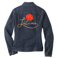 Womens Womens Latina Latinx Best Gift Rose Cute Hispanic Shirt Ladies Denim Jacket | Artistshot