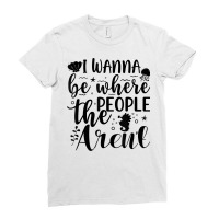 I Wanna Be Where The People Aren't Sea Ocean Mermaid T Shirt Ladies Fitted T-shirt | Artistshot