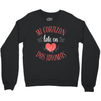 Womens Spanish Bilingual Teacher Heart Maestra Gratitude Gift Crewneck Sweatshirt | Artistshot