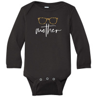 Funny Mother Leopard Glasses Headband Happy Mothers Day 2022 Long Sleeve Baby Bodysuit | Artistshot