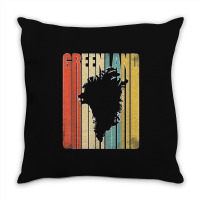 Vintage Greenland Throw Pillow | Artistshot