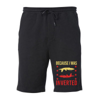 Because I Was Inverted Gun Sarcasm Gag Pun Fleece Short | Artistshot