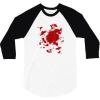 Blood Splatter Costume Gag Fancy Dress Scary Halloween 3/4 Sleeve Shirt | Artistshot