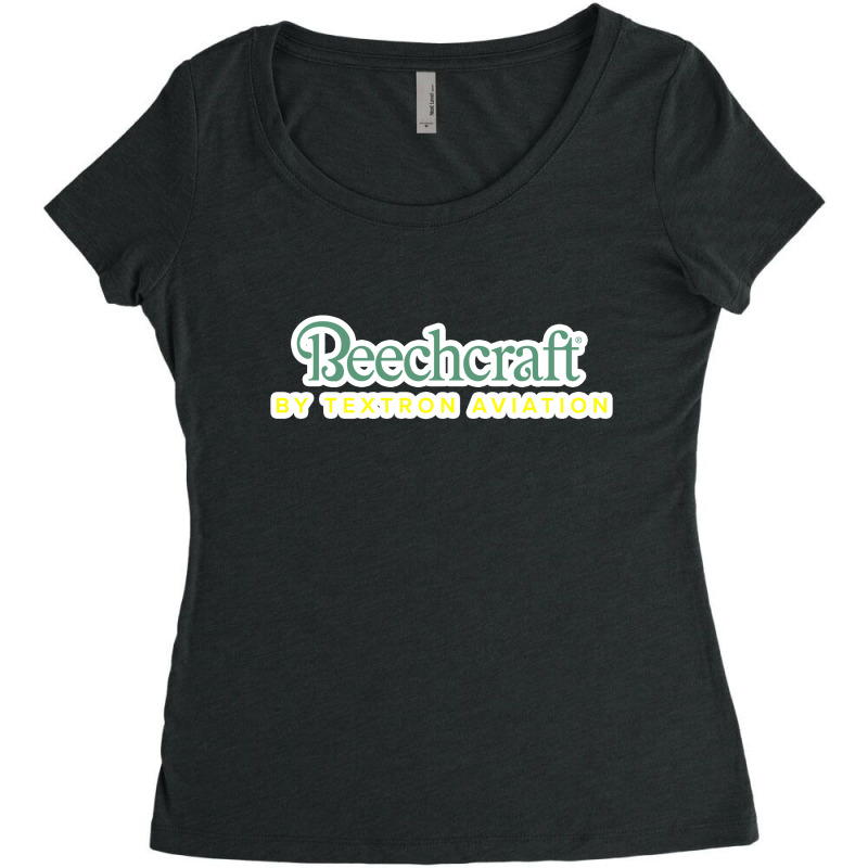 Beechcraft Aircraft Aviation Women's Triblend Scoop T-shirt by yusufnaufal981 | Artistshot