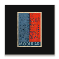 Modular Synthesizer Eurorack Nerd Gear Synth Moduls Metal Print Square | Artistshot