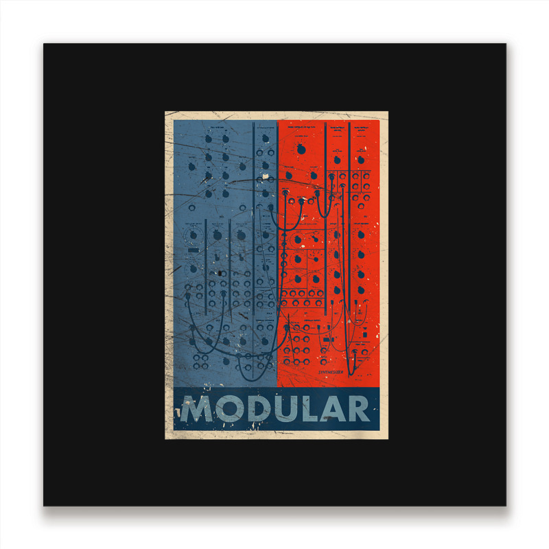 Modular Synthesizer Eurorack Nerd Gear Synth Moduls Metal Print Square | Artistshot