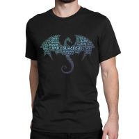 Dragon Word Art Dungeon Crawler Rpg Dm Gaming Classic T-shirt | Artistshot