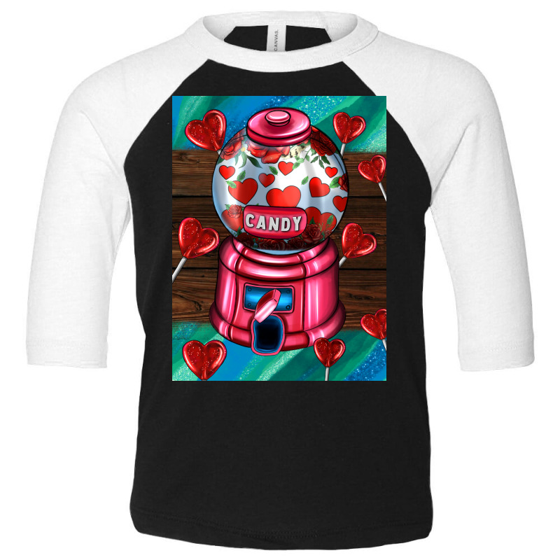 Candy Machine  With Heart Candies  Air Toddler 3/4 Sleeve Tee | Artistshot