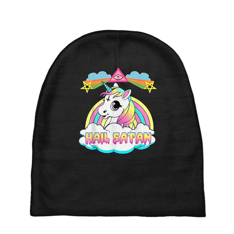 Hail Satan Unicorn Baby Beanies by kakashop | Artistshot