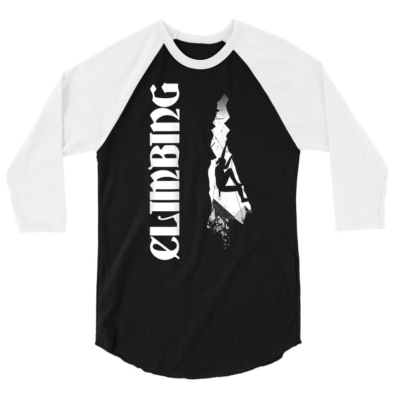 Climbing Silhouette Bouldering Mountaineering T Shirt 3/4 Sleeve Shirt | Artistshot