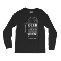 Funny Martin Luther Beer And Sin Quote Distressed Long Sleeve Shirts | Artistshot